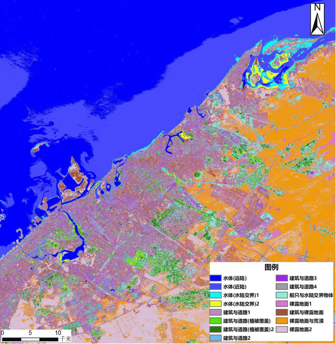 迪拜沿海地区高光谱数据图